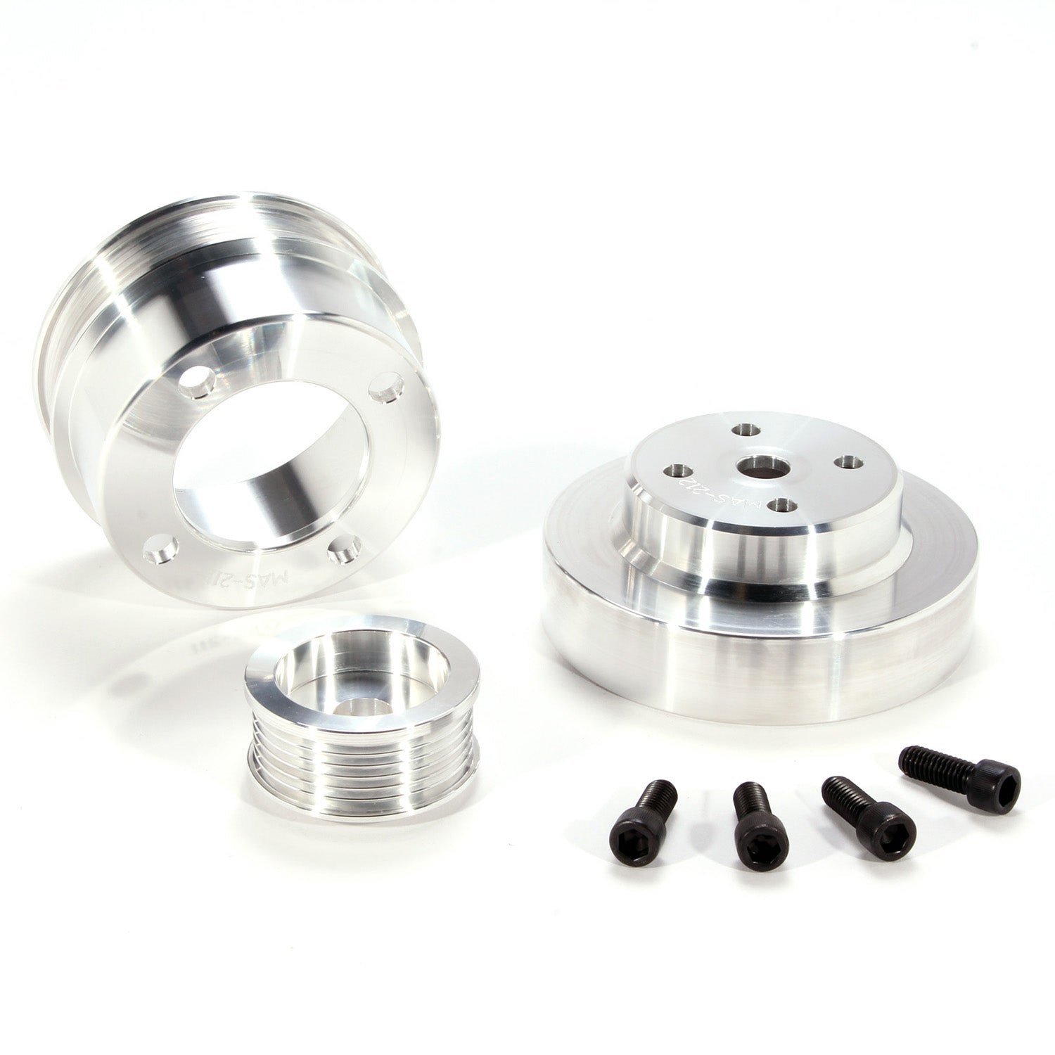 BBK Performance Parts 1553 - 1979-1993 MUSTANG 5.0 3 PC UNDER DRIVE PULLEY KIT BILLET ALUMINUM 2