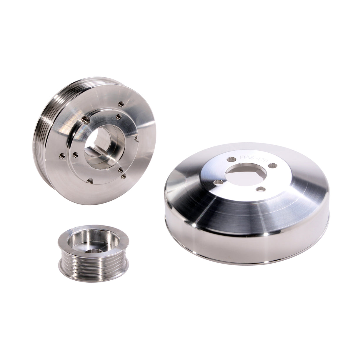 BBK Performance Parts 15550 - 1997-2004 FORD 4.6L/5.4L F-SERIES/EXPED 3 PC UNDER DRIVE PULLEY KIT (ALUMINUM) 2