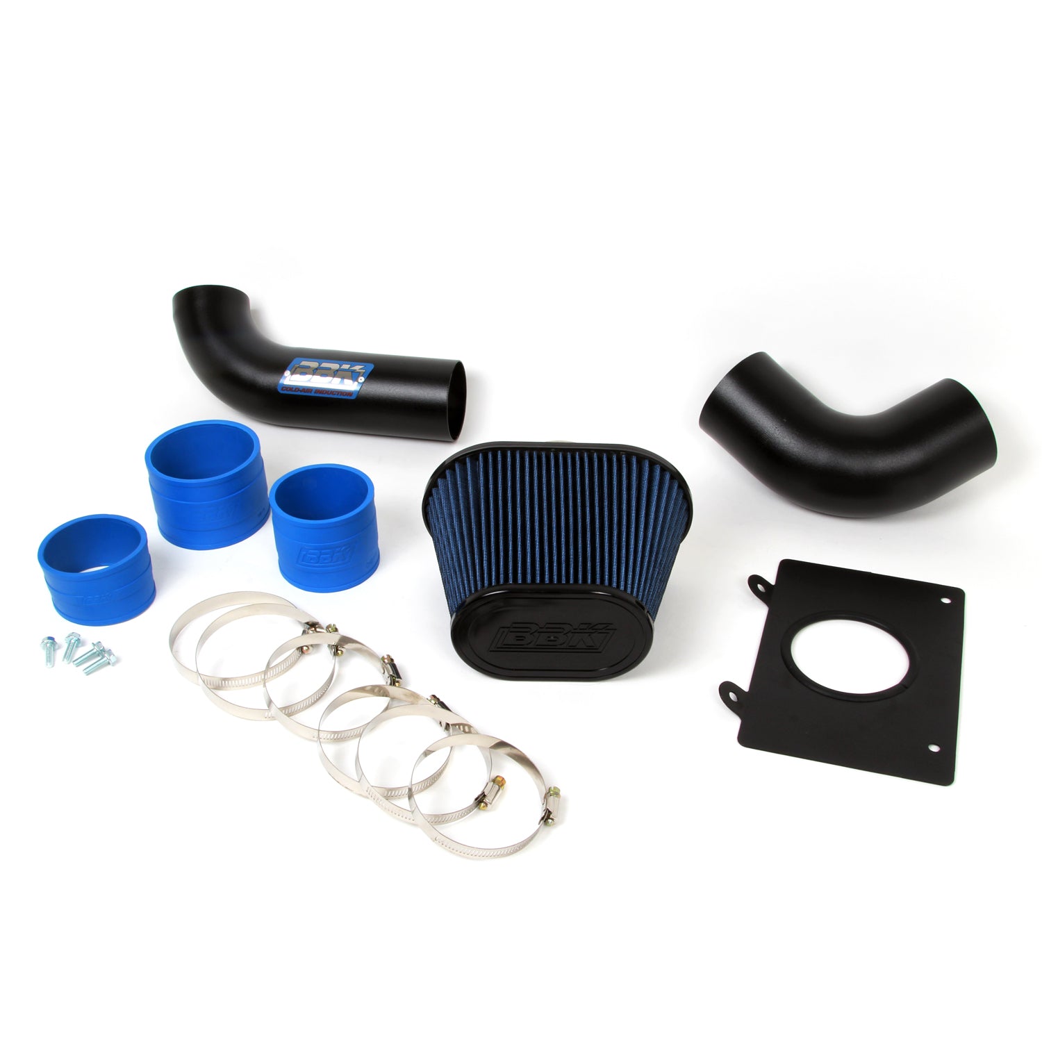 BBK Performance Parts 15575 - 1986-1993 MUSTANG 5.0 FENDERWELL COLD AIR INTAKE (BLACKOUT FINISH) 1