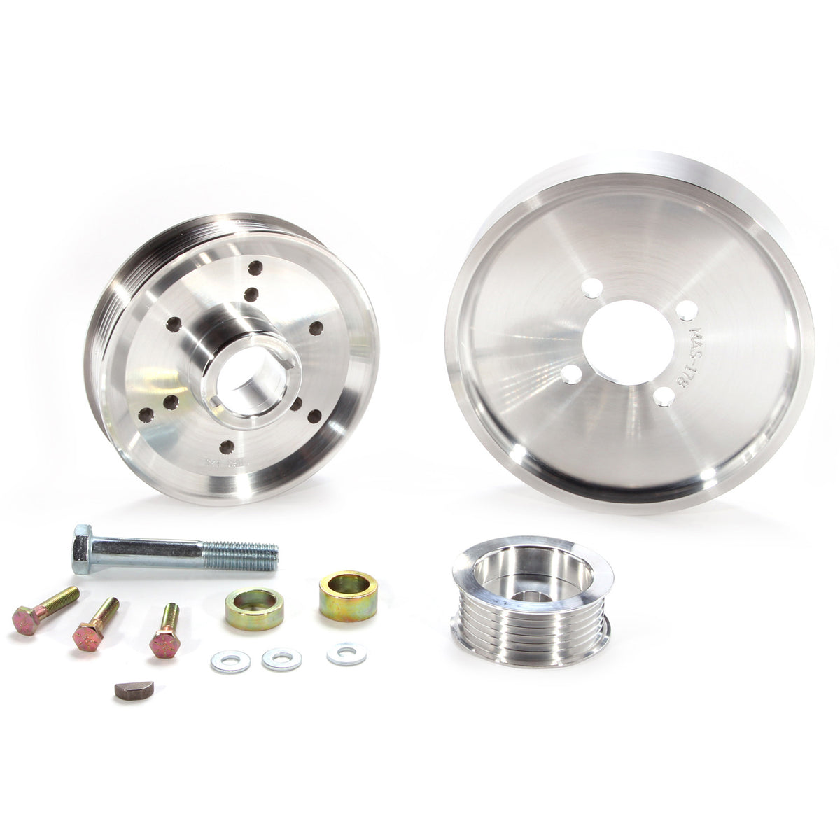 BBK Performance Parts 1559 - 2001-2004 MUSTANG GT/00-01 COBRA 3 PC UNDER DRIVE PULLEY KIT (BILLET ALUMINUM) 1