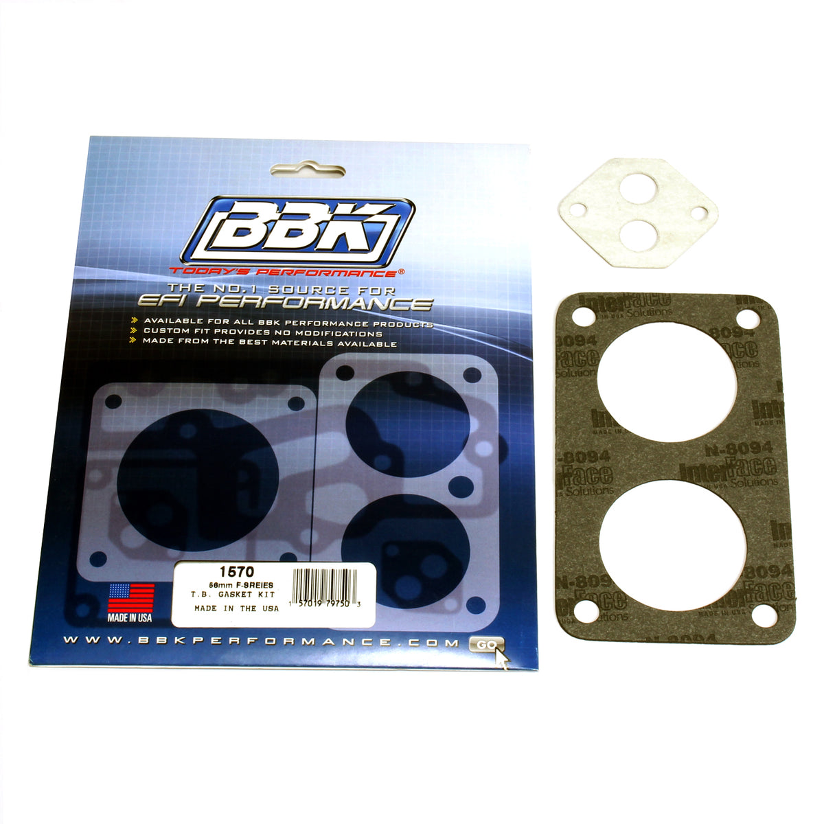 BBK Performance Parts 1570 - THROTTLE BODY GASKET KIT - FORD F-SERIES TWIN 56MM FOR #3501 1
