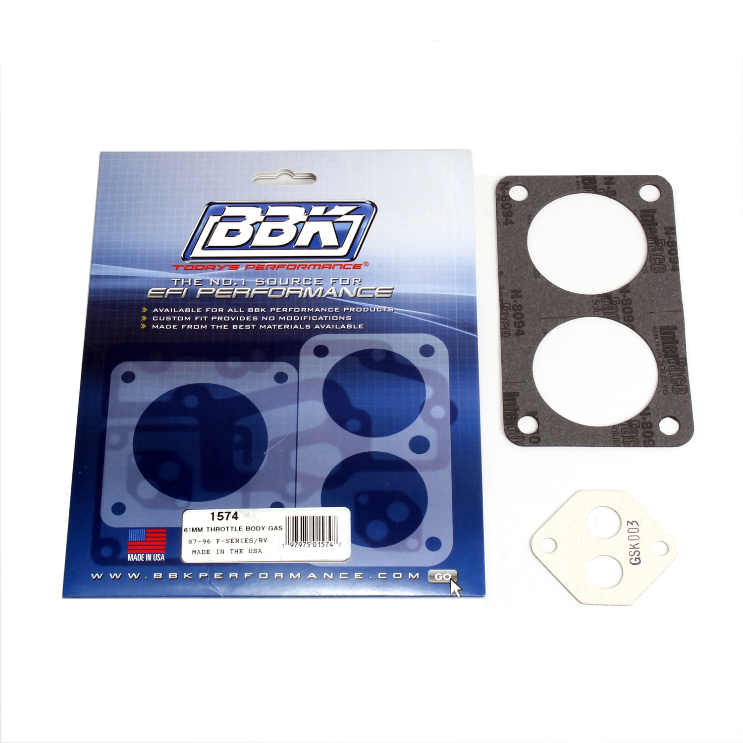 BBK Performance Parts 1574 - THROTTLE BODY GASKET KIT- FORD F-SERIES 61MM FOR #3502-3503 1