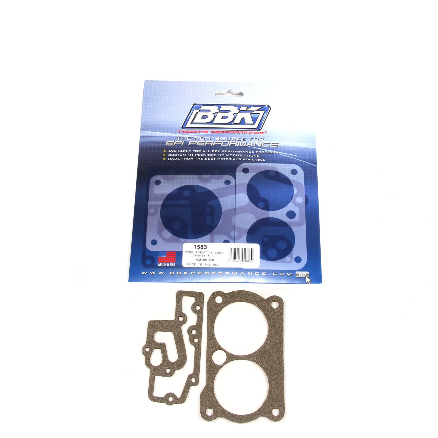 BBK Performance Parts 1583 - THROTTLE BODY GASKET KIT FOR GM TWIN 52MM FOR 1534-1537-1540-1543 1