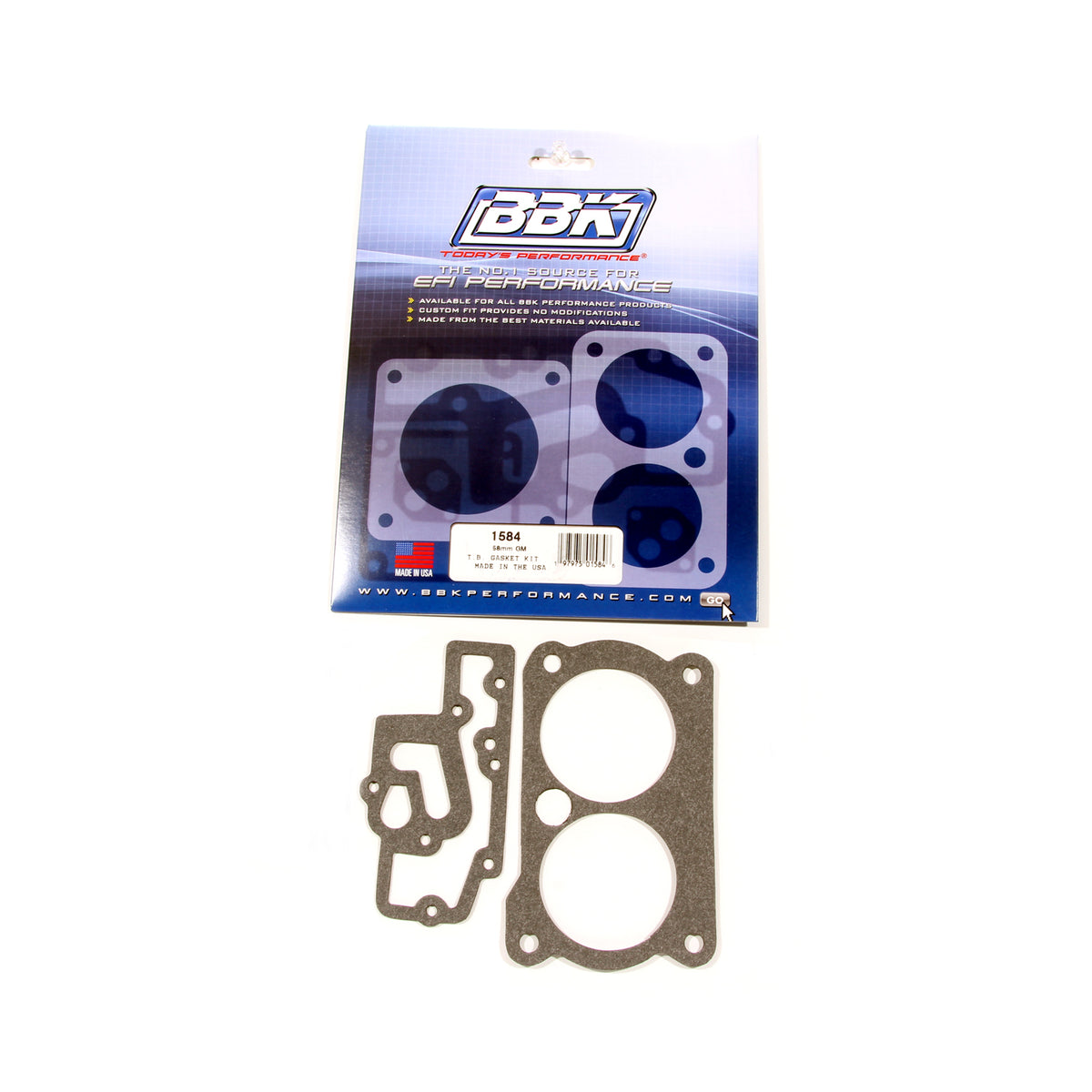 BBK Performance Parts 1584 - THROTTLE BODY GASKET KIT GM TWIN 58MM FOR #1536-1539-1542-1544 1