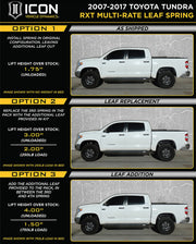 ICON Vehicle Dynamics 158509 - 07-21 TUNDRA MULTI RATE RXT LEAF PACK W/ ADD IN LEAF 4
