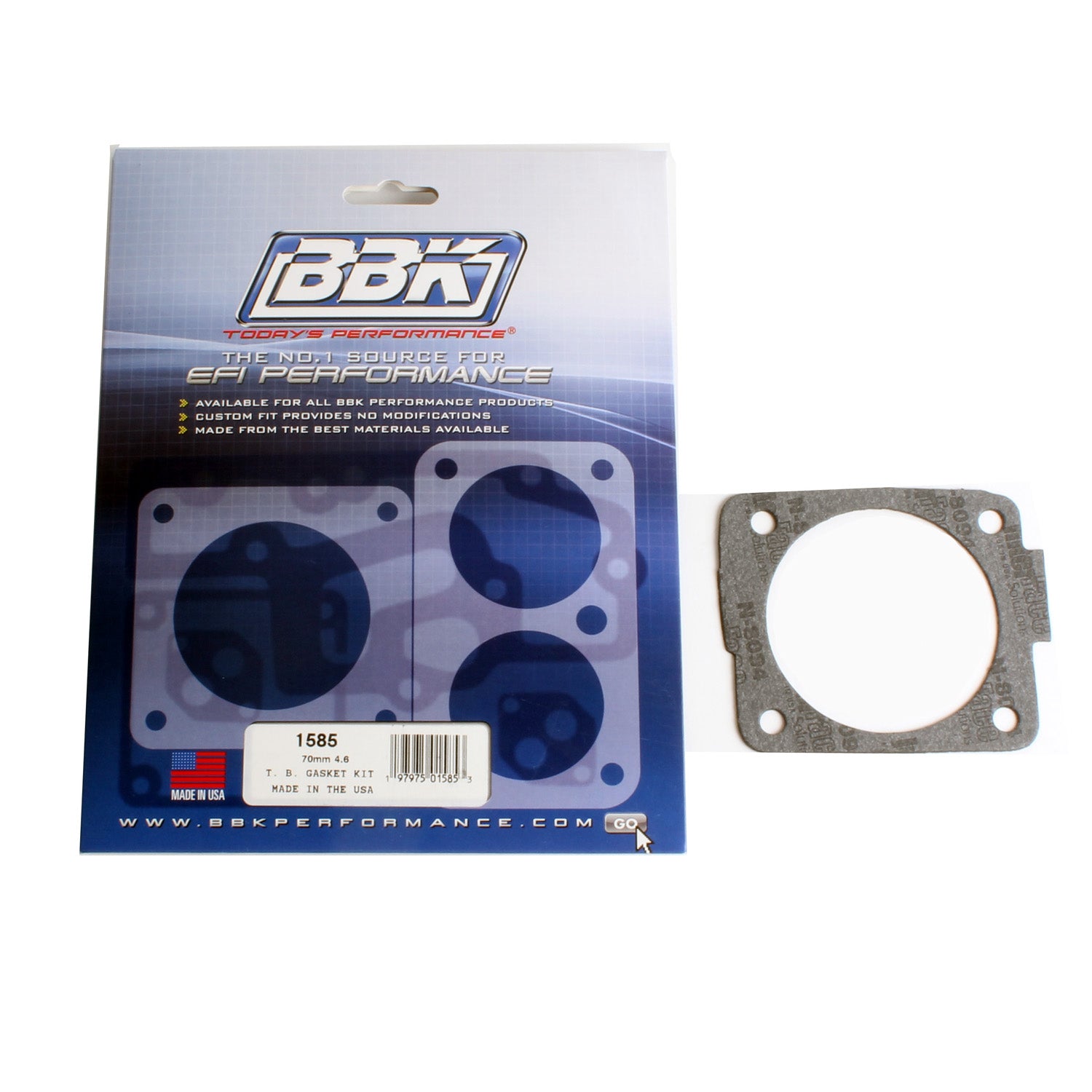BBK Performance Parts 1585 - THROTTLE BODY GASKET KIT - FORD 4.6L 70/75MM FOR #1700 1703 1