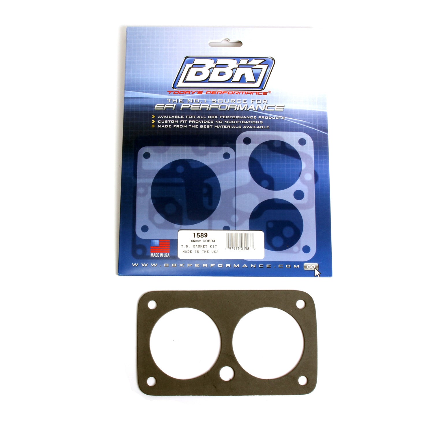 BBK Performance Parts 1589 - THROTTLE BODY GASKET KIT  FORD LIGHTNING/MUSTANG COBRA 4.6L 65MM 1