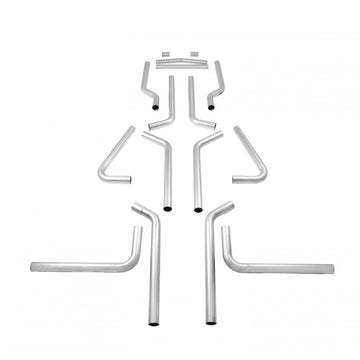 Flowmaster 15935 U-Fit Dual Exhaust Kit 2.25-Inch Mandrel-Bent Aluminized Steel