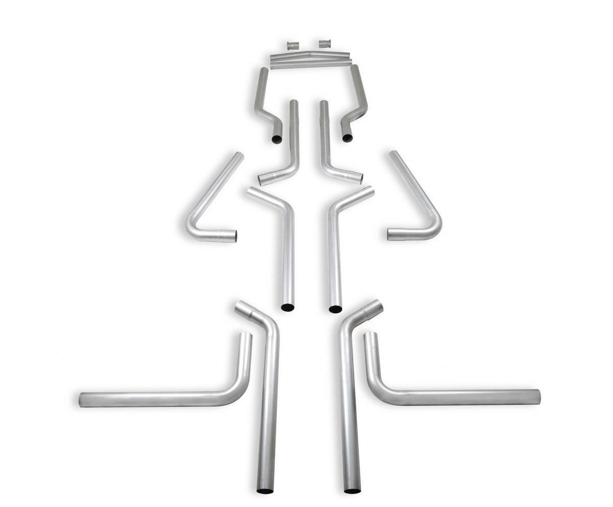 Flowmaster 15936 - U-Fit Dual Exhaust Kit 16 Pc. Universal Dual Exhaust Tubing Kit 2.50-Inch Mandrel-Bent Aluminized Steel Tubing Flowmaster 2