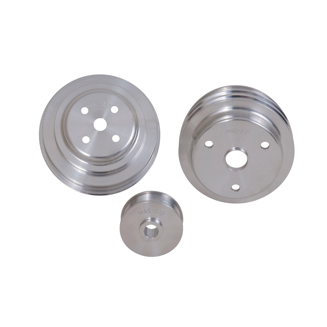 BBK Performance Parts 1598 - 1985-1987 GM 5.0/5.7 F-BODY/GM TRUCK 3 PC UNDER DRIVE PULLEY KIT (ALUMINUM) 3