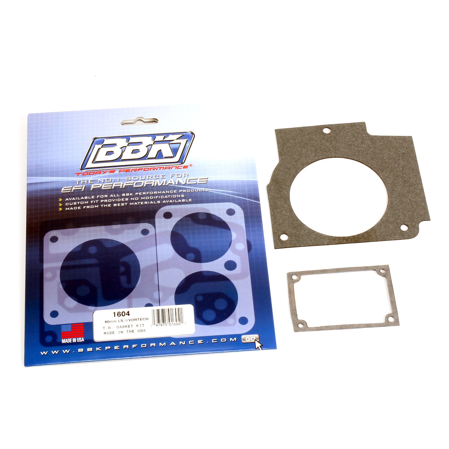 BBK Performance Parts 1604 - 1997-2003 Throttle Body Gasket Kit Chevrolet GM LS1 Vortec 80mm 1