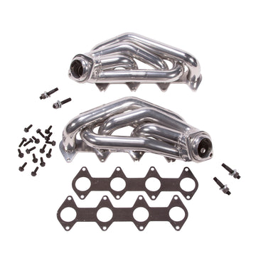 BBK Performance Parts 16120 - 2005-2010 MUSTANG GT 1-5/8 SHORTY TUNED LENGTH HEADERS (POLISHED SILVER CERAMIC) 1