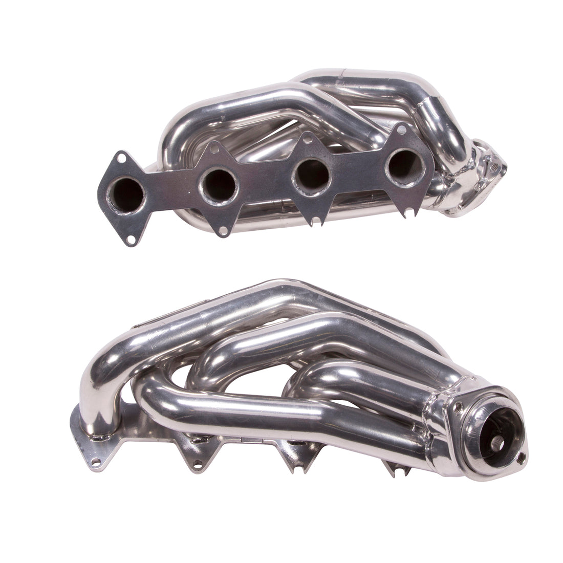 BBK Performance Parts 16120 - 2005-2010 MUSTANG GT 1-5/8 SHORTY TUNED LENGTH HEADERS (POLISHED SILVER CERAMIC) 2