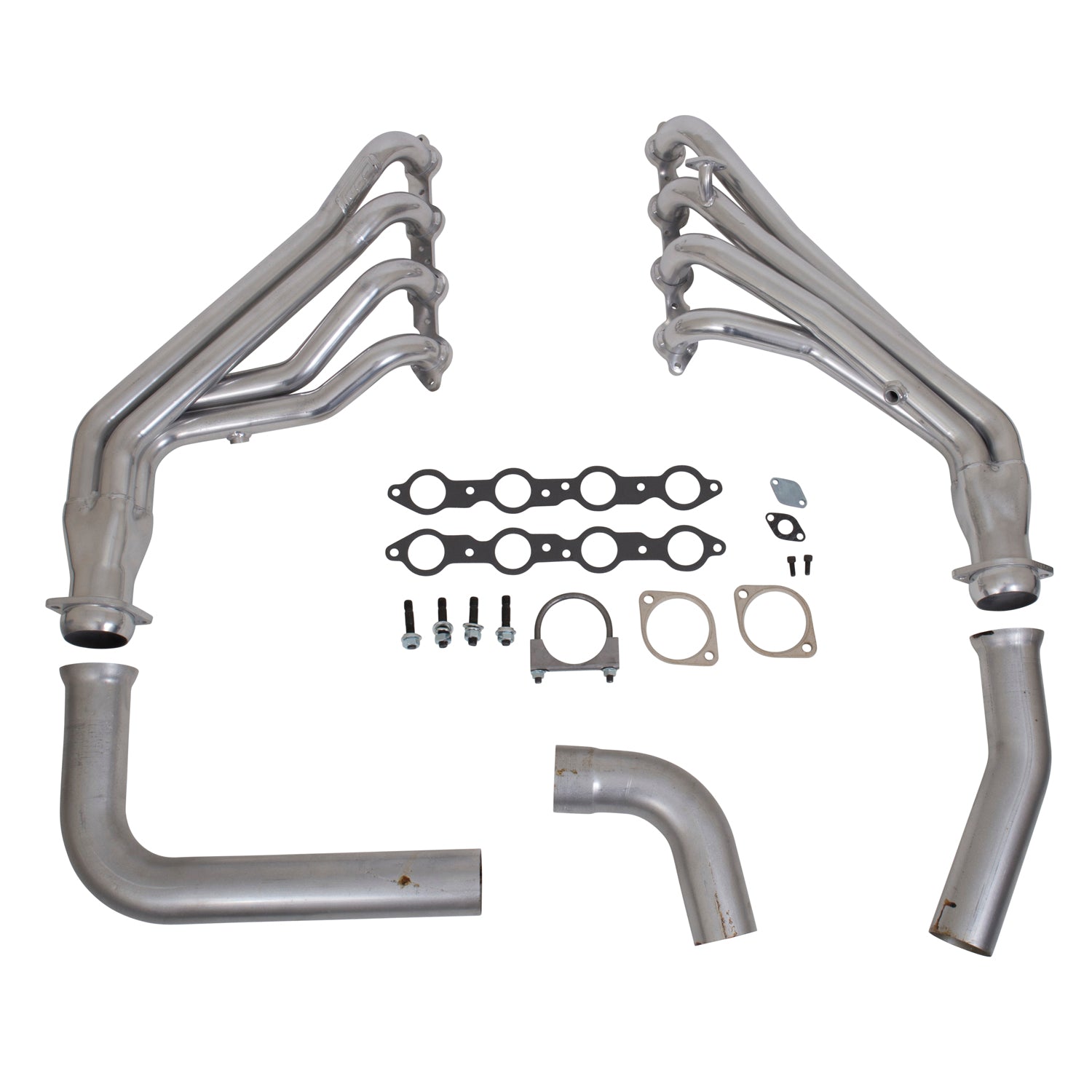 BBK Performance Parts 16140 - 1999-02 GM FULL SIZE TRUCK 1-3/4 LONG TUBE HEADERS (POLISHED SILVER CERAMIC) 1