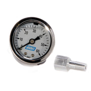 BBK Performance Parts 1617 - MUSTANG 5.0 FUEL EFI PRESSURE GAUGE AND ADAPTER 0-60 PSI 1