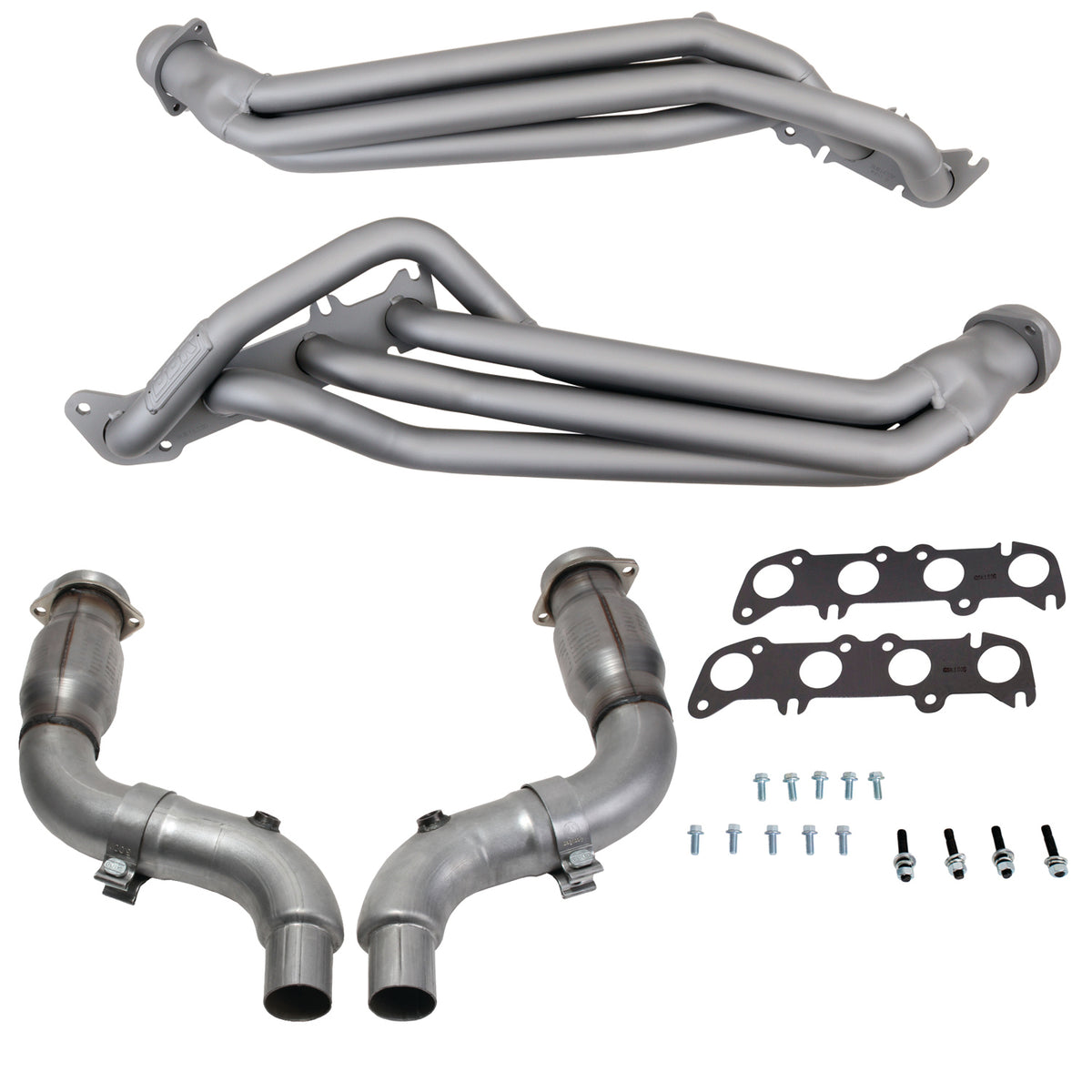BBK Performance Parts 16334 - 15-23 MUSTANG GT 1-3/4 LONG TUBE HEADERS PLUS SHORT MID PIPE (TITANIUM CERAMIC) 2