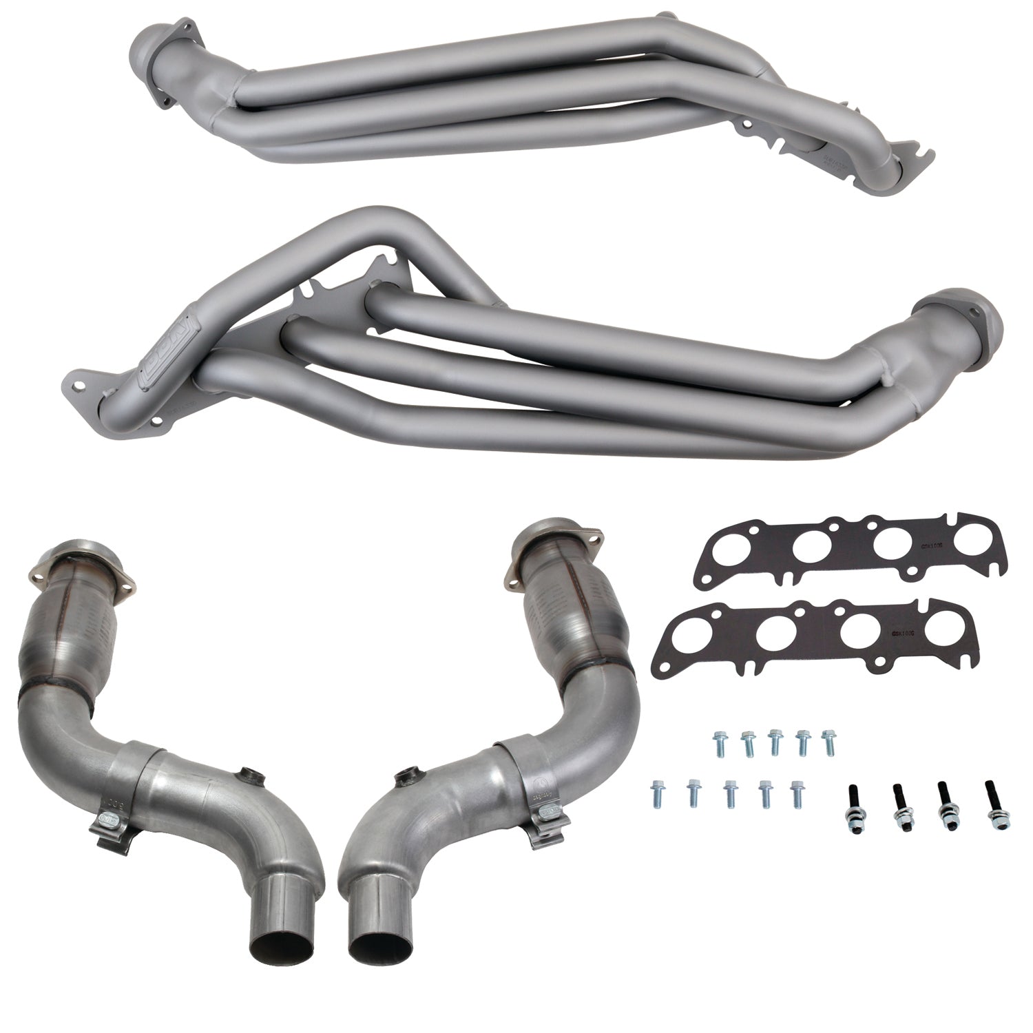 BBK Performance Parts 16334 - 15-23 MUSTANG GT 1-3/4 LONG TUBE HEADERS PLUS SHORT MID PIPE (TITANIUM CERAMIC) 2