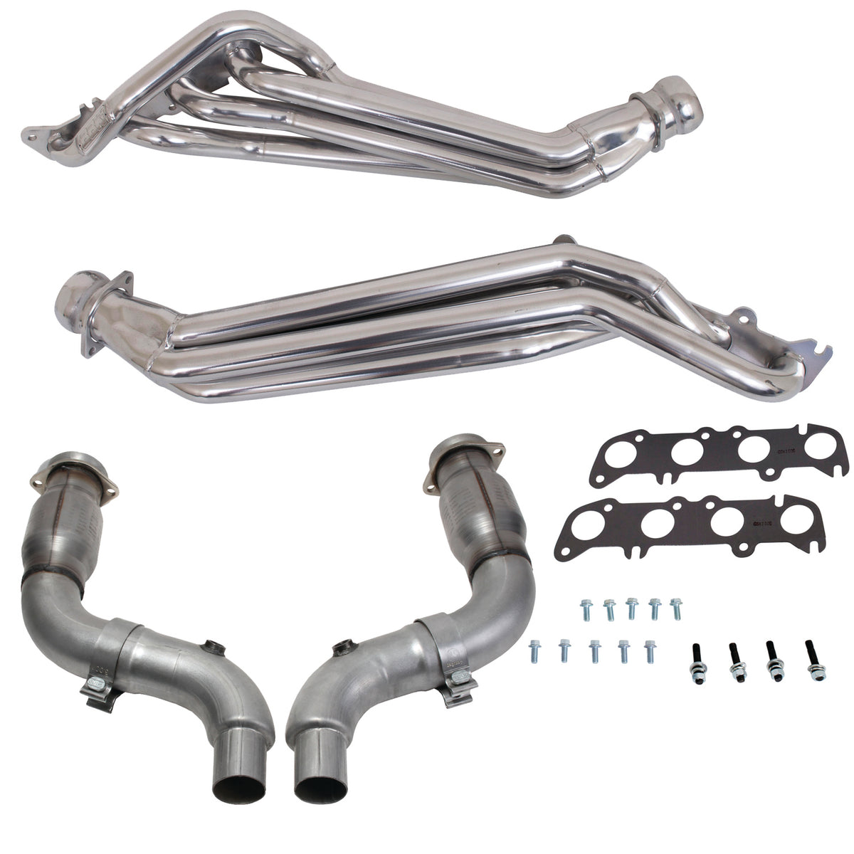 BBK Performance Parts 16336 - 15-23 MUSTANG GT 1-3/4 LONG TUBE HEADERS PLUS SHORT MID PIPE (SILVER CERAMIC) 1