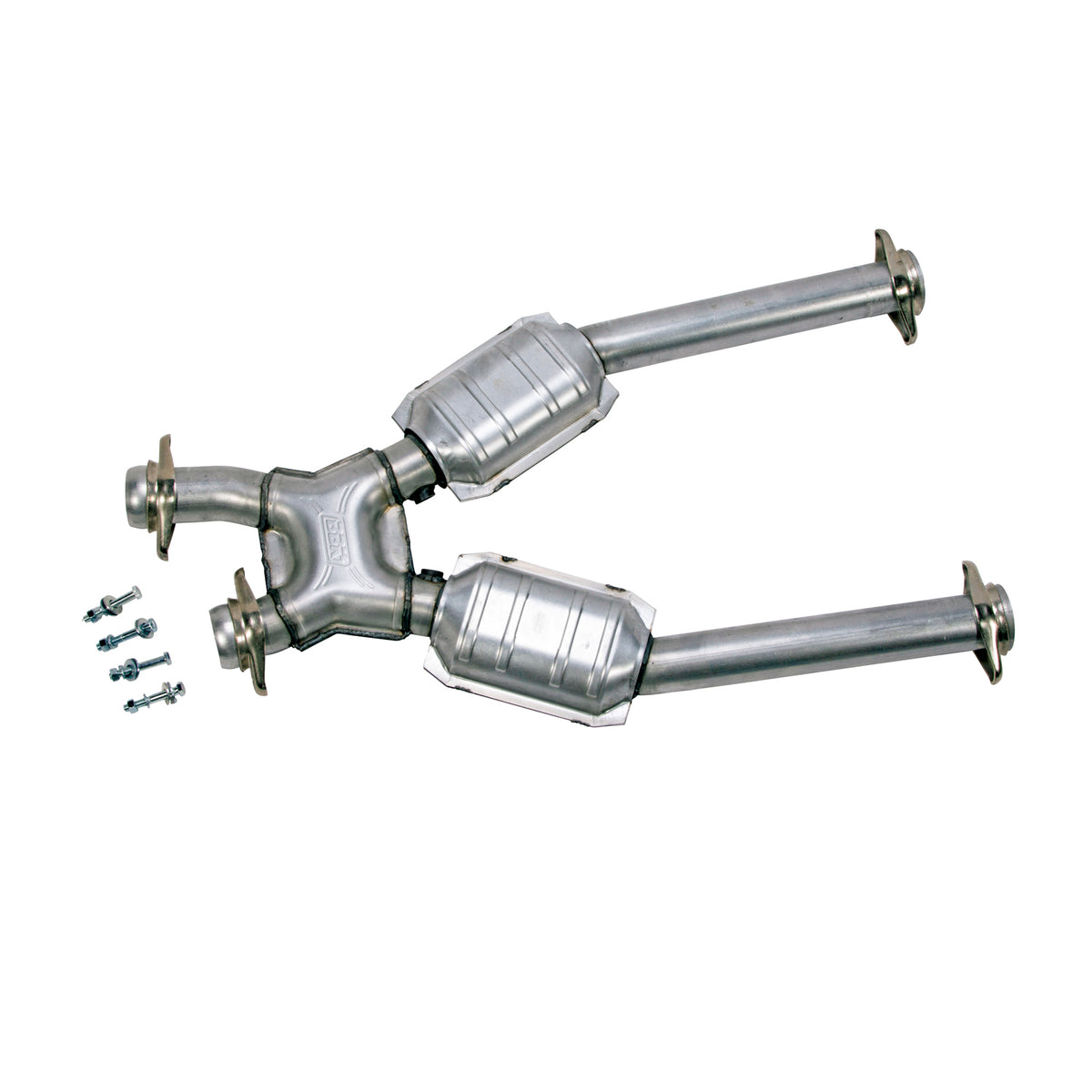 BBK Performance Parts 1638 - 1996-2004 MUSTANG GT 2-1/2 SHORT MID X PIPE W/CONVERTERS 1