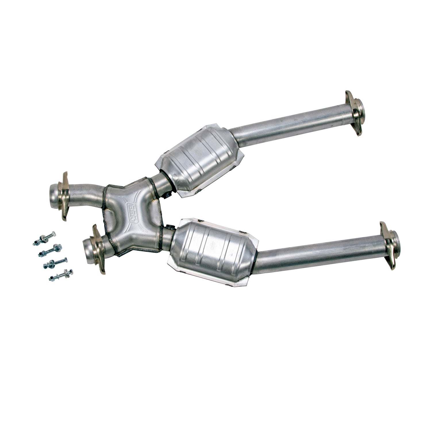 BBK Performance Parts 1638 - 1996-2004 MUSTANG GT 2-1/2 SHORT MID X PIPE W/CONVERTERS 1