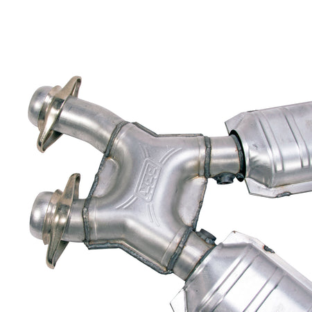 BBK Performance Parts 1638 - 1996-2004 MUSTANG GT 2-1/2 SHORT MID X PIPE W/CONVERTERS 2