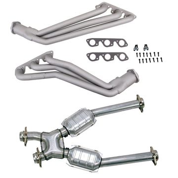 BBK Performance Parts 16392 - 99-04 MUSTANG V6 1-5/8" LONG TUBE HEADERS PLUS MID PIPE (TITANIUM CERAMIC) 1