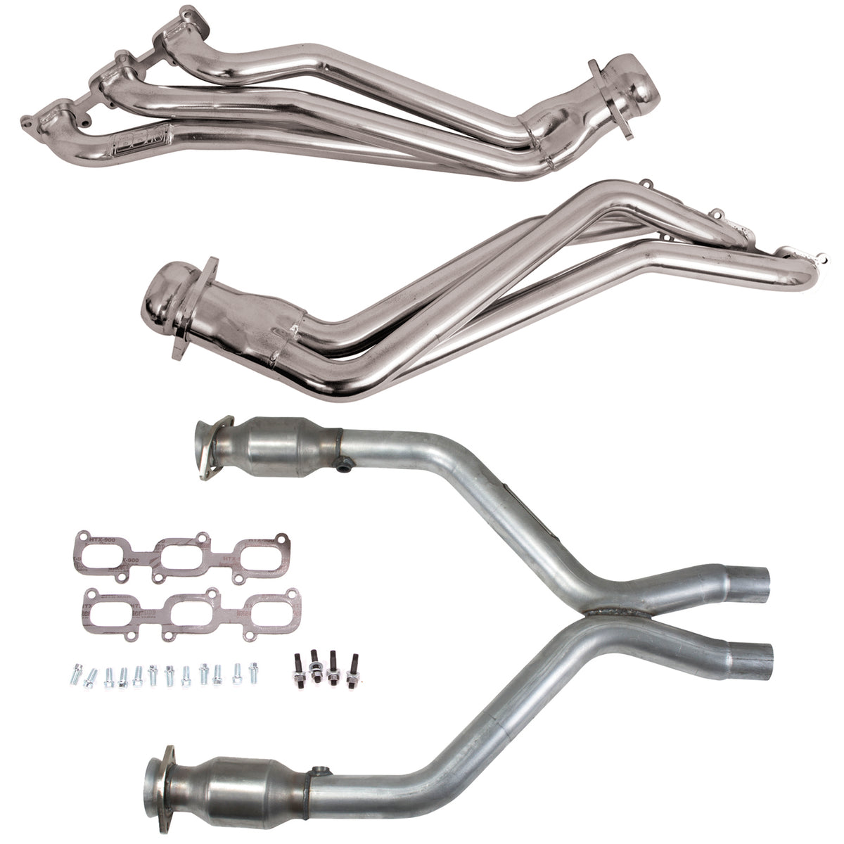BBK Performance Parts 16422 - 11-14 MUSTANG V6 1-3/4 LONG TUBE HEADERS PLUS SHORT MID PIPE (SILVER CERAMIC) 1