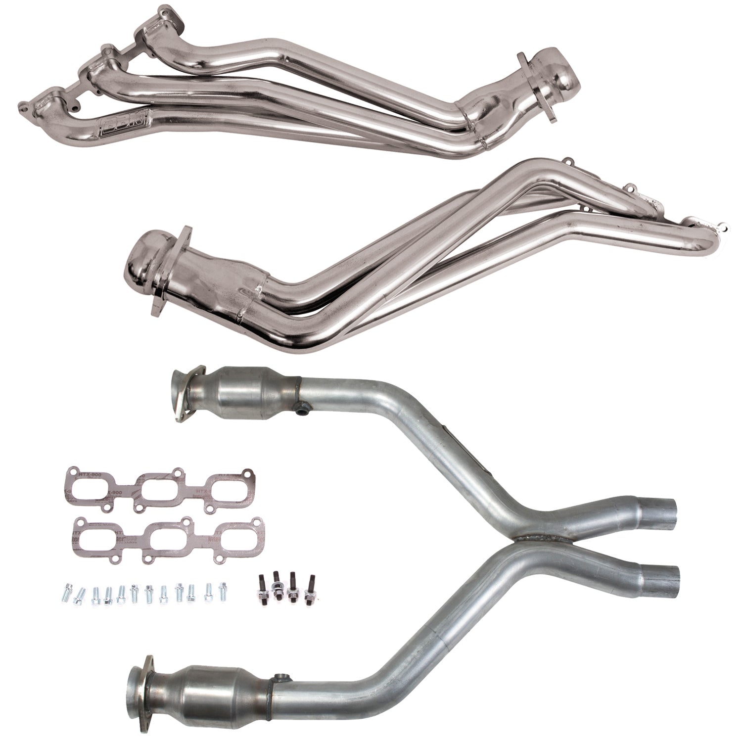 BBK Performance Parts 16422 - 11-14 MUSTANG V6 1-3/4 LONG TUBE HEADERS PLUS SHORT MID PIPE (SILVER CERAMIC) 1