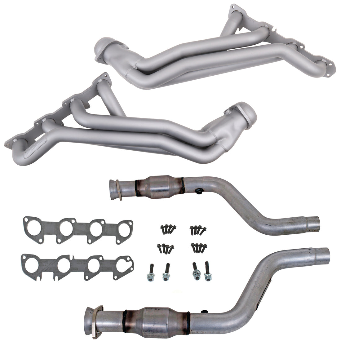 BBK Performance Parts 16472 - 05-08 DODGE 5.7 HEMI CAR LONG TUBE HEADERS AND SHORT MID PIPE (TITANIUM CERAMIC) 1