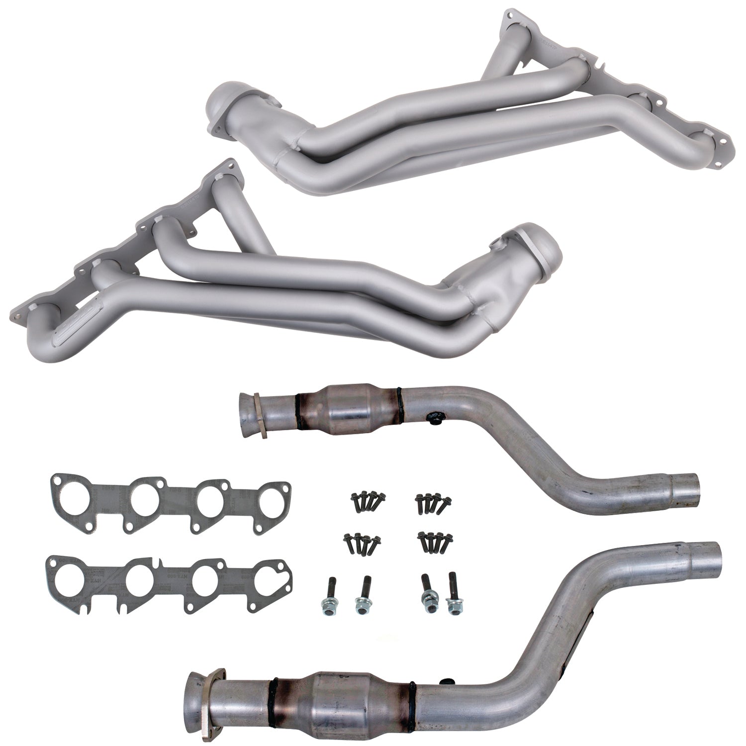 BBK Performance Parts 16472 - 05-08 DODGE 5.7 HEMI CAR LONG TUBE HEADERS AND SHORT MID PIPE (TITANIUM CERAMIC) 1