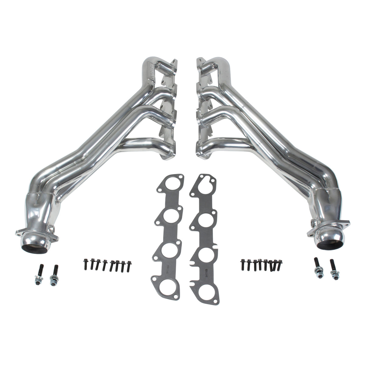 BBK Performance Parts 16480 - 2006-24 Dodge 6.1L 6.2L 6.4L CHALL CHAR LONG TUBES (POLISHED SILVER CERAMIC) 1