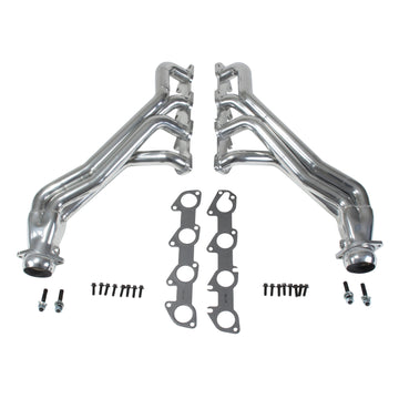 BBK Performance Parts 16480 - 2006-24 Dodge 6.1L 6.2L 6.4L CHALL CHAR LONG TUBES (POLISHED SILVER CERAMIC) 1