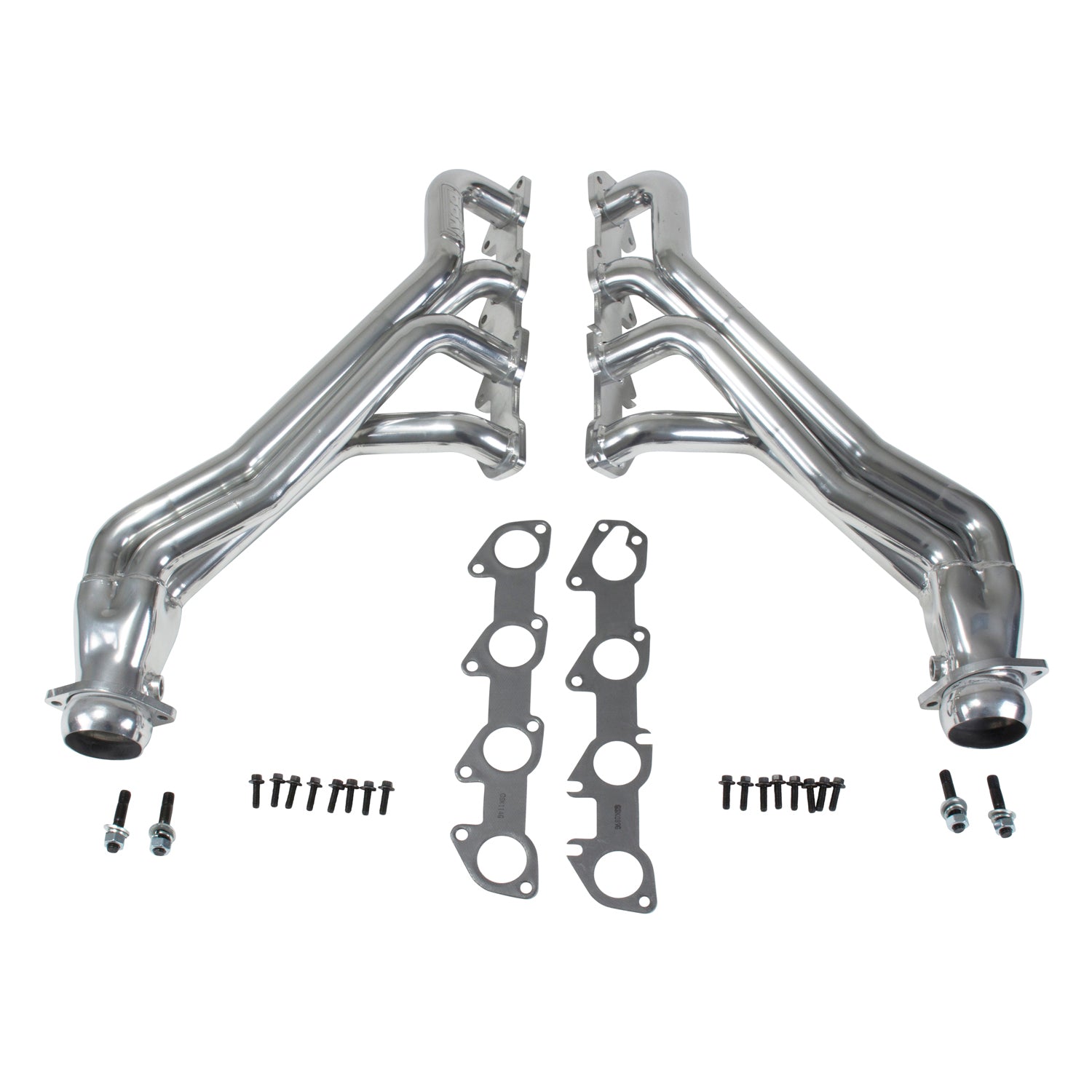 BBK Performance Parts 16480 - 2006-24 Dodge 6.1L 6.2L 6.4L CHALL CHAR LONG TUBES (POLISHED SILVER CERAMIC) 1