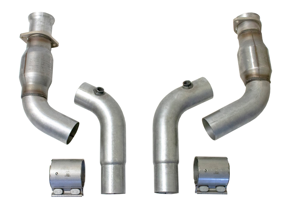 BBK Performance Parts 16481 - 2006-2024 Dodge 6.1L 6.2L 6.4L CHALL CHARG HELLCAT SHORT MID PIPE W/Cats 2