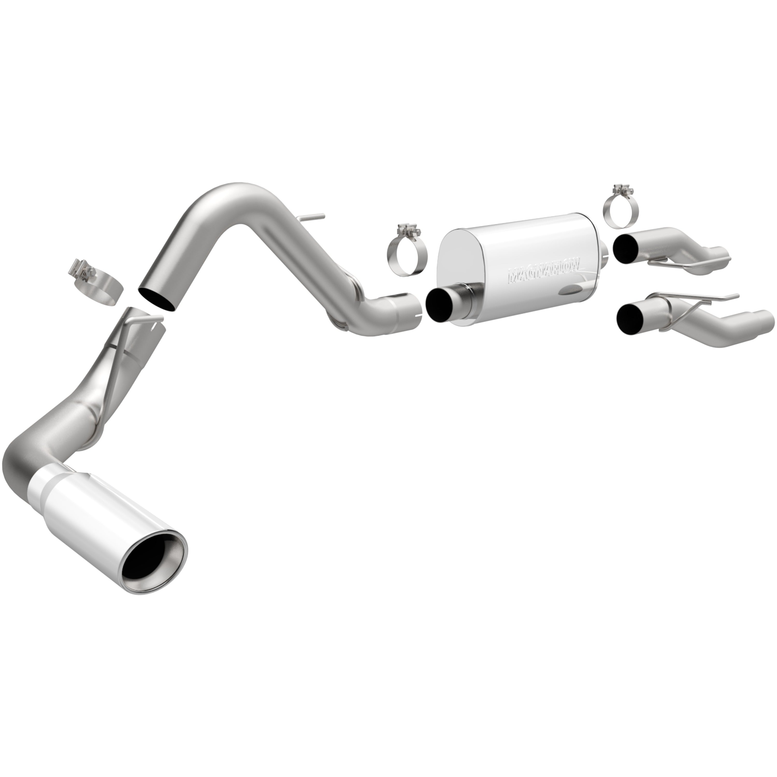 MagnaFlow Exhaust Products 16518 - Street Series Polished Cat-Back System 1