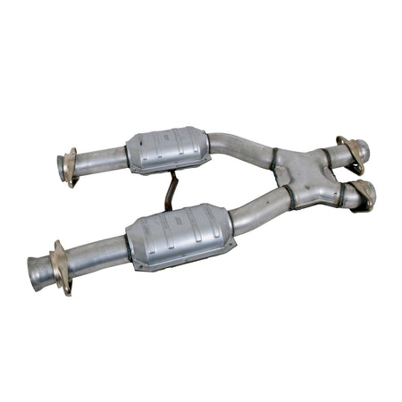 BBK Performance Parts 1659 - 1979-1993 MUSTANG 5.0 2.5 SHORT MID X PIPE W/CONVERTERS 1