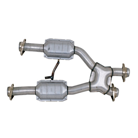 BBK Performance Parts 1659 - 1979-1993 MUSTANG 5.0 2.5 SHORT MID X PIPE W/CONVERTERS 2