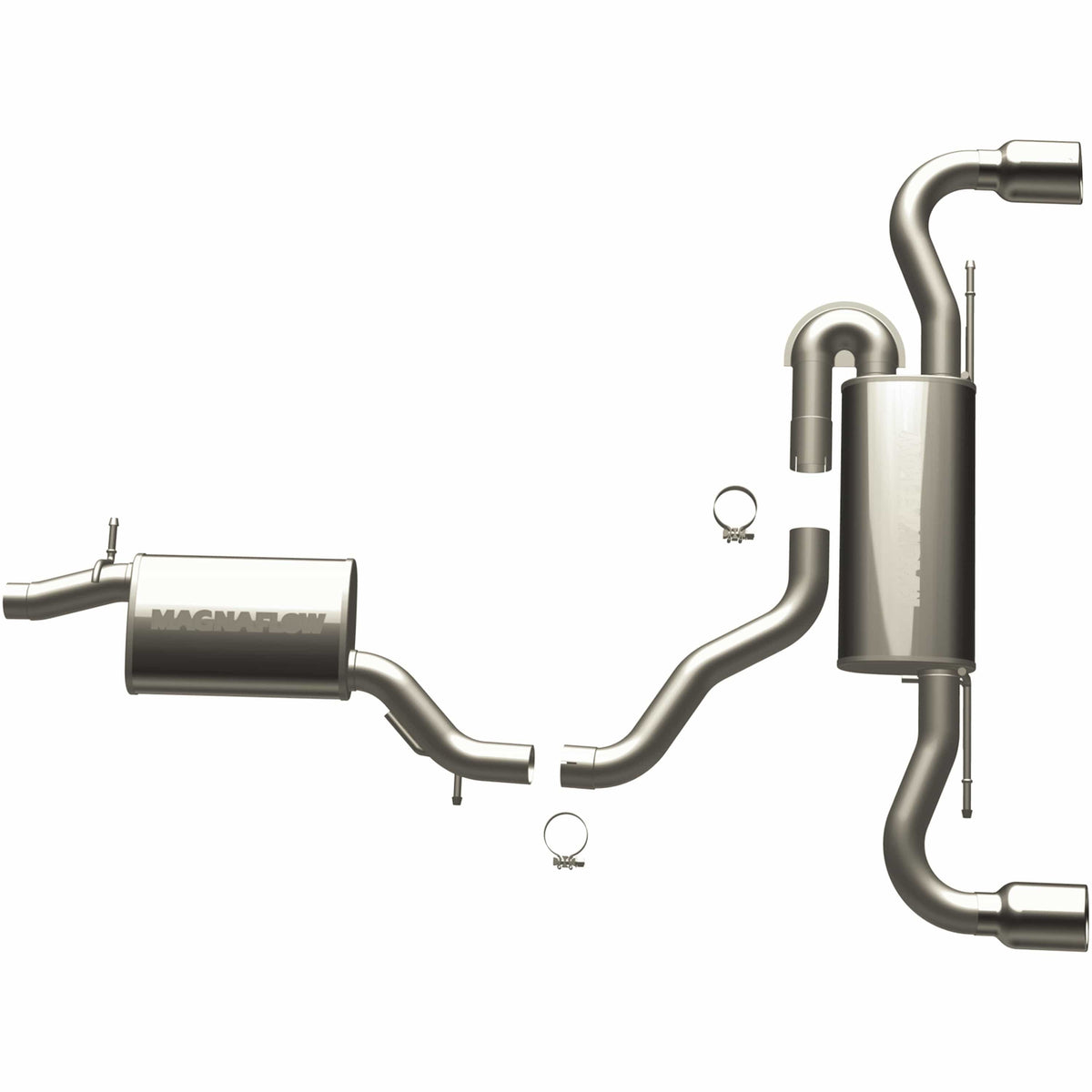 MagnaFlow Exhaust Products Exhaust MagnaFlow Exhaust Products 16719 - Touring Series Polished Cat-Back System