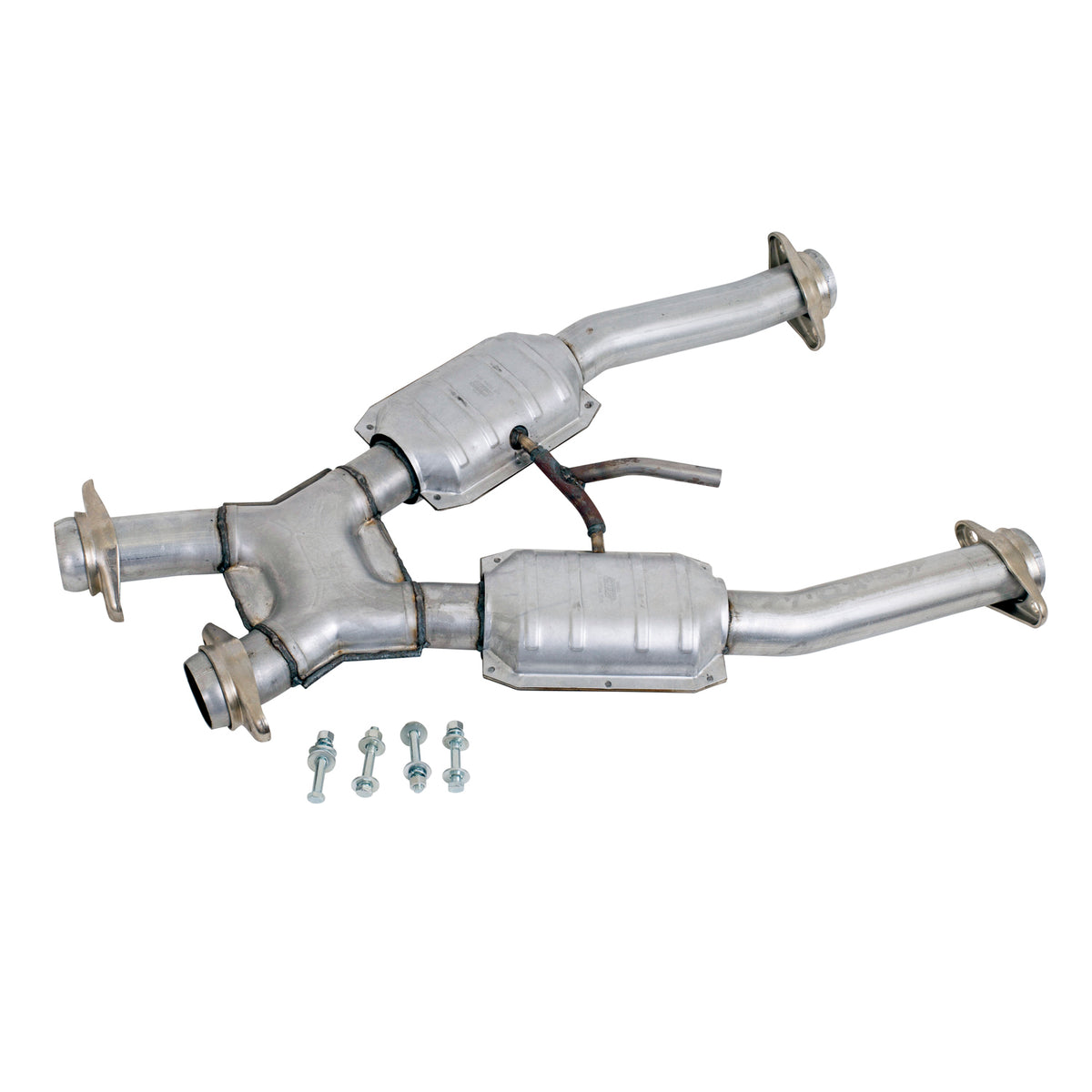 BBK Performance Parts 1672 - 1994-1995 MUSTANG GT 2.5 SHORT MID X PIPE W/CONVERTERS 1