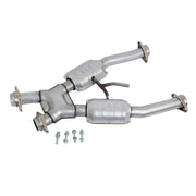 BBK Performance Parts 1672 - 1994-1995 MUSTANG GT 2.5 SHORT MID X PIPE W/CONVERTERS 1