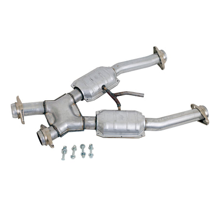 BBK Performance Parts 1672 - 1994-1995 MUSTANG GT 2.5 SHORT MID X PIPE W/CONVERTERS 1