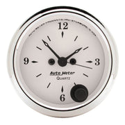 AutoMeter 1686 - GAUGE, CLOCK, 2 1/16", 12HR, ANALOG, OLD TYME WHITE 3