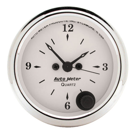 AutoMeter 1686 - GAUGE, CLOCK, 2 1/16", 12HR, ANALOG, OLD TYME WHITE 3