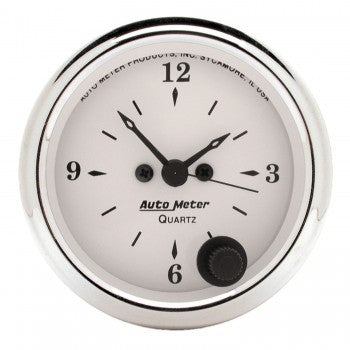 AutoMeter 1686 - GAUGE, CLOCK, 2 1/16", 12HR, ANALOG, OLD TYME WHITE 4