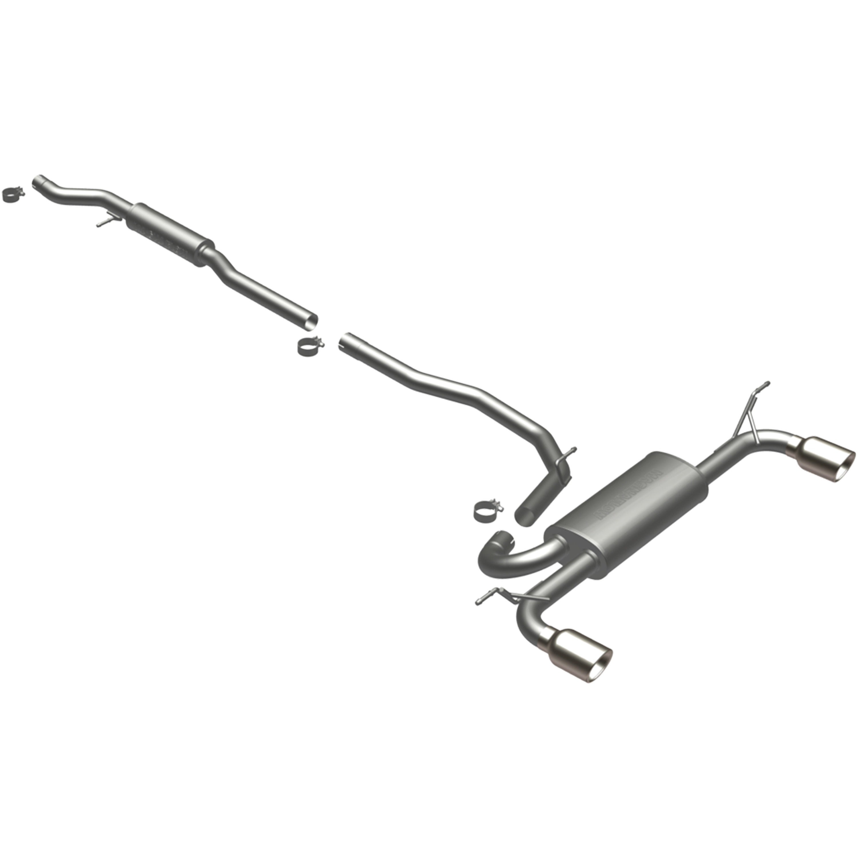 MagnaFlow Exhaust Products 16871 - Street Series Polished Cat-Back System 1