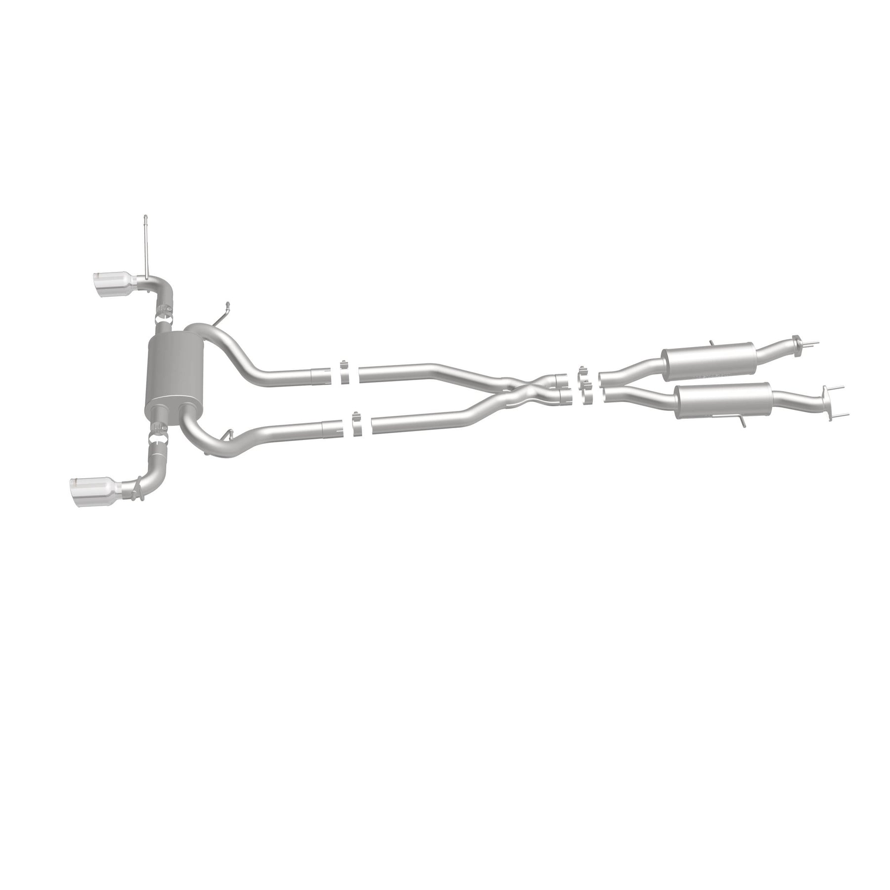 MagnaFlow Exhaust Products 16929 - Street Series Polished Cat-Back System