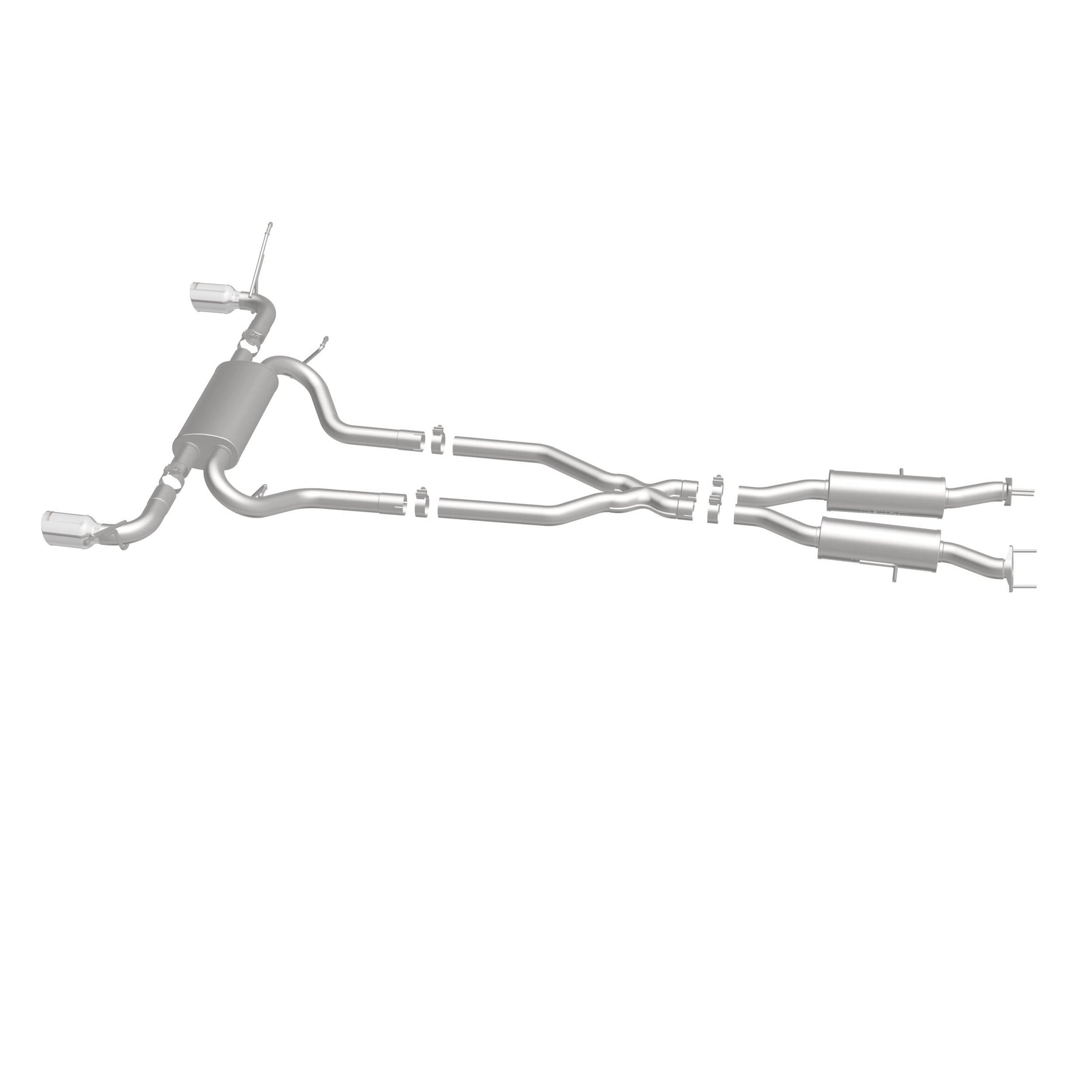 MagnaFlow Exhaust Products 16929 - Street Series Polished Cat-Back System