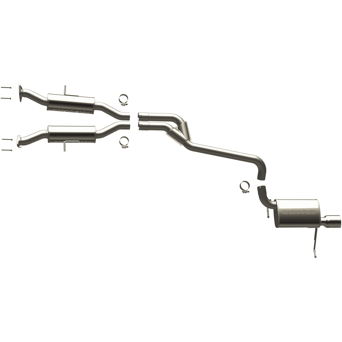 MagnaFlow Exhaust Products 16991 - Street Series Polished Cat-Back System 1