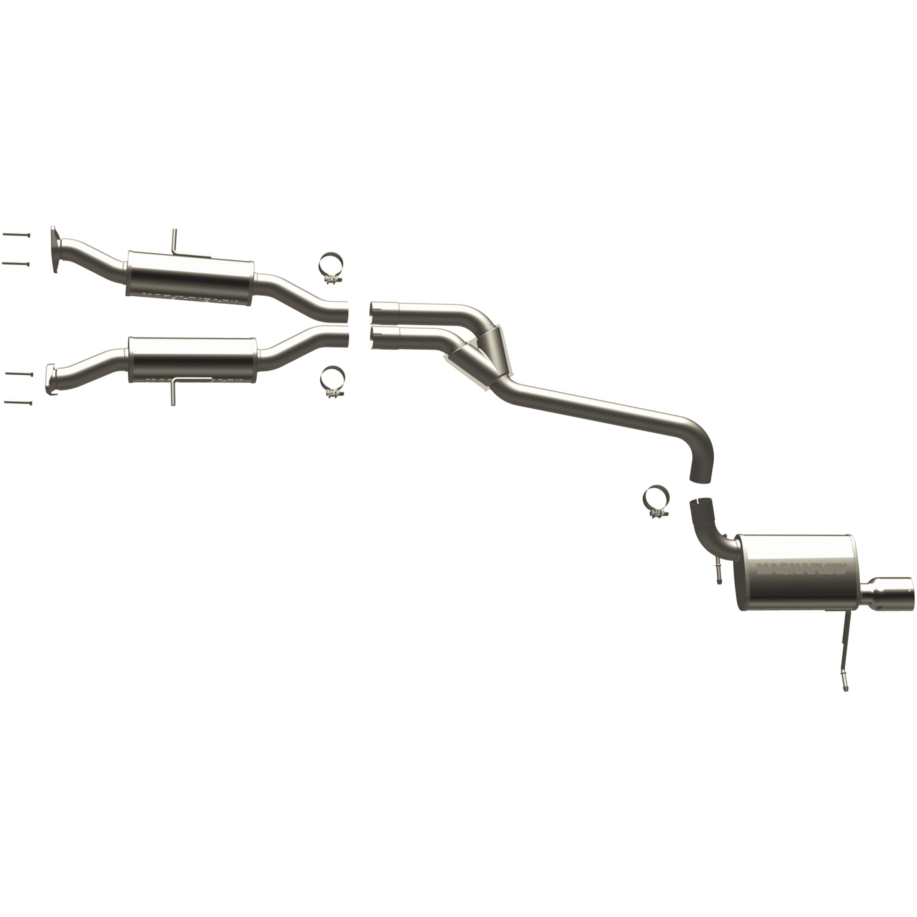 MagnaFlow Exhaust Products 16991 - Street Series Polished Cat-Back System 1