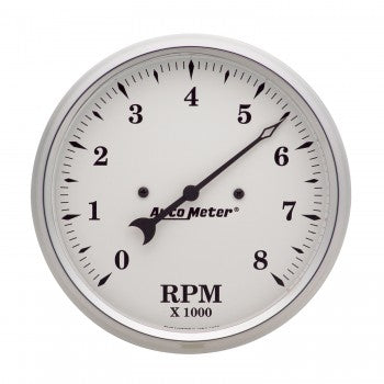 AutoMeter 1699 - GAUGE, TACHOMETER, 5", 8K RPM, IN-DASH, OLD TYME WHITE 4